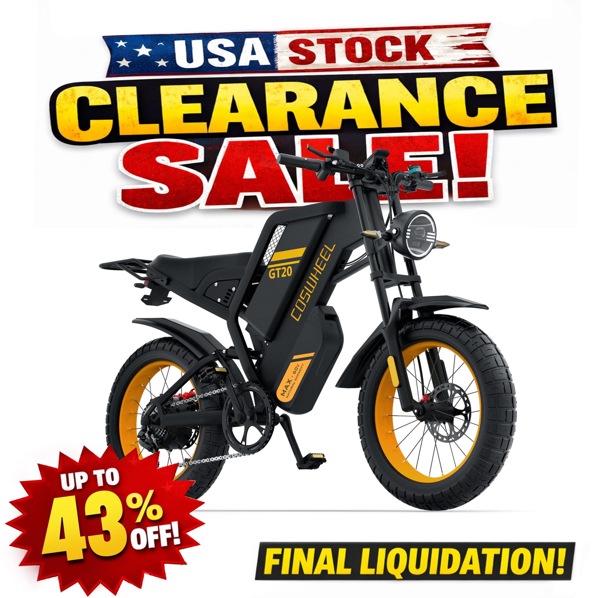 Coswheel GT20 MAX Dual Battery Electric Bike