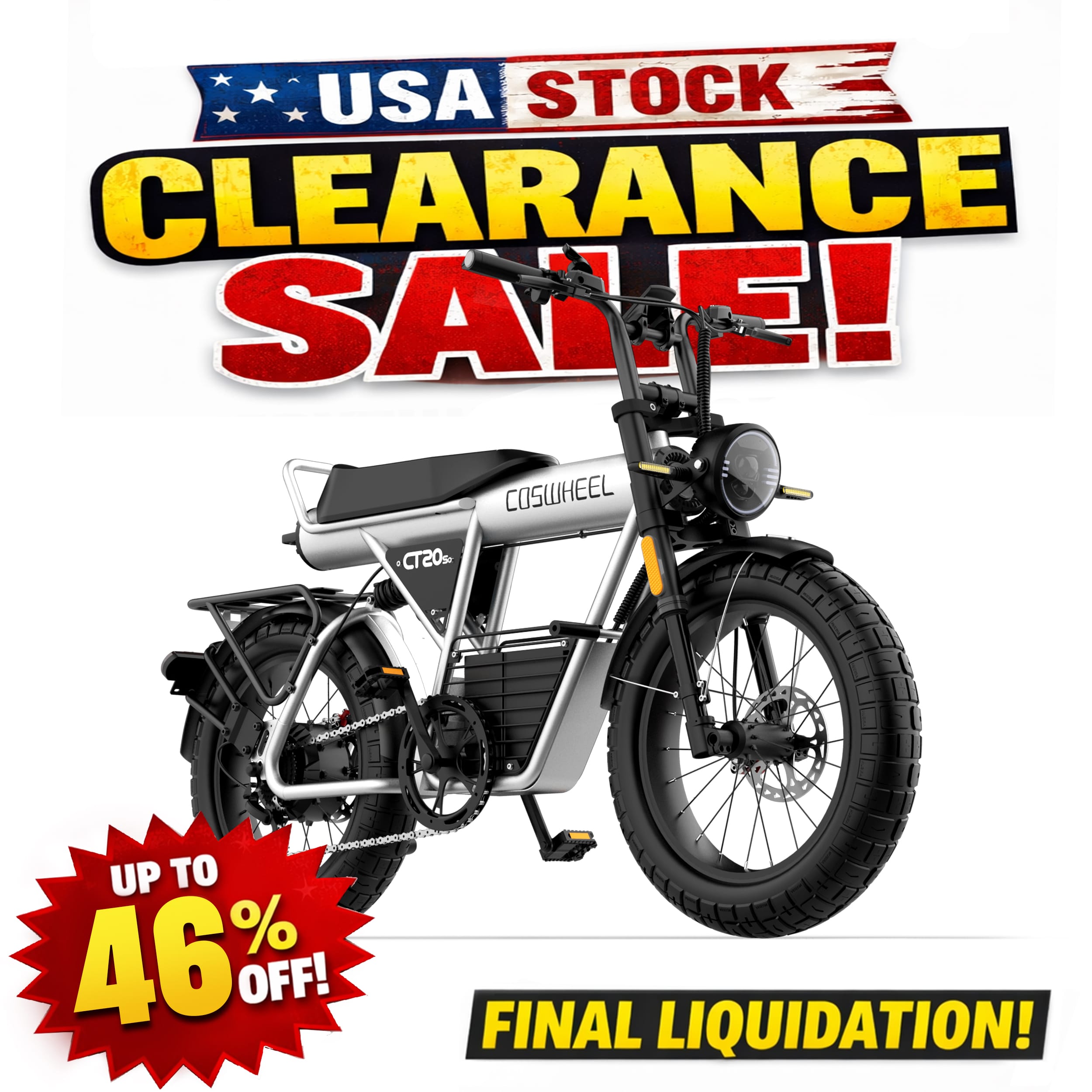 CT20S 60V Electric Bike | US Warehouse Clearance – Limited Units