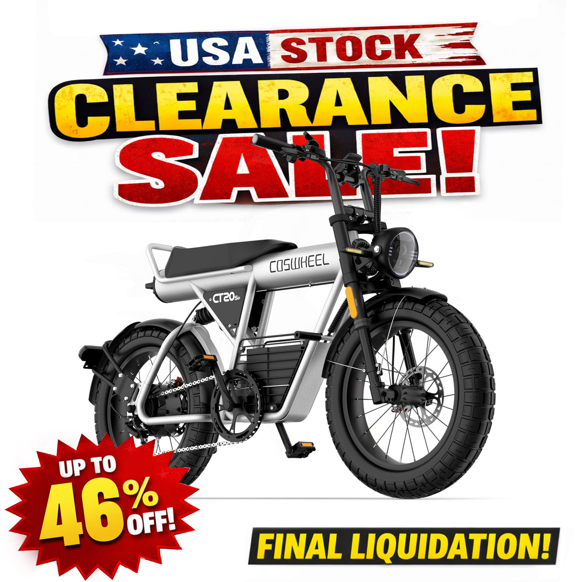 CT20S 60V Electric Bike | US Warehouse Clearance – Limited Units