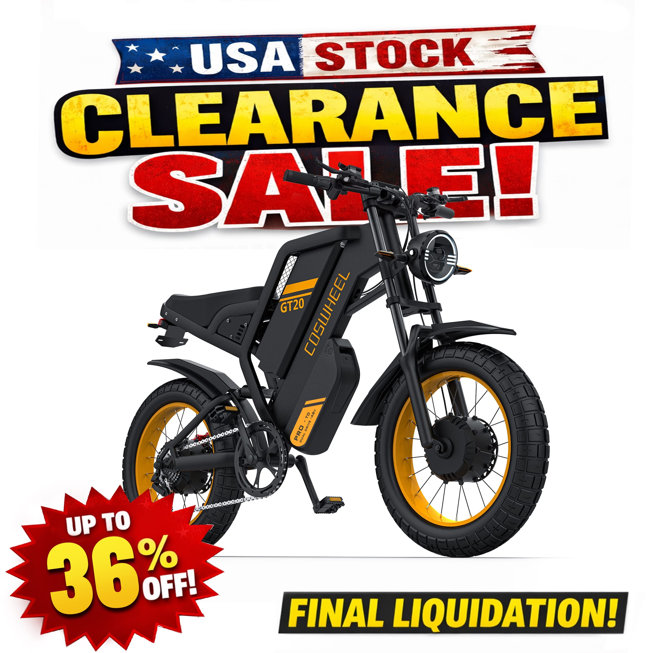 GT20 PRO Electric Bike | US Warehouse Clearance – Limited Units